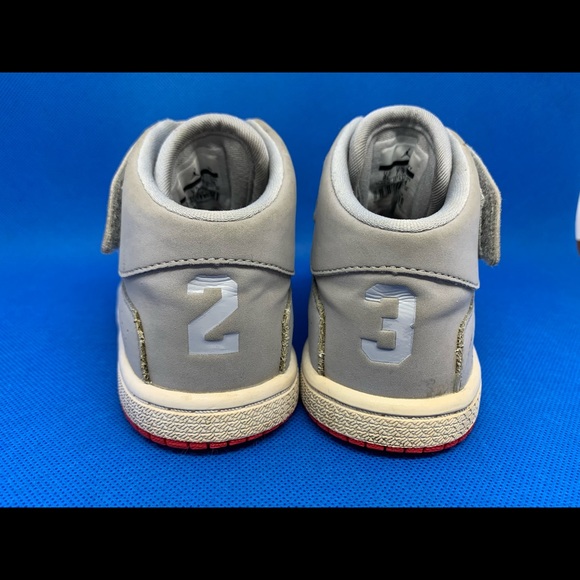NIKE Air Jordan 1 Flight 5 Premium Wolf Grey Athletic Shoe 881437-008 Kids Sz 8C - Picture 8 of 10